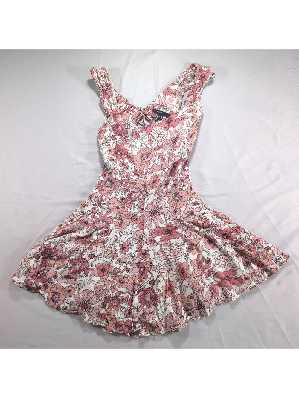 Forever 21 Floral Open Back Sleevless Mini Dress Medium